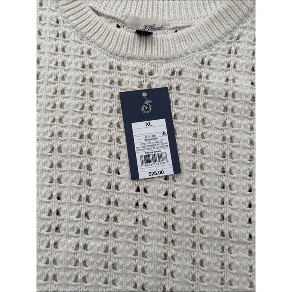 Universal Thread Women's Openwork Cream Sweater Vest Size XL - Picture 3 of 5